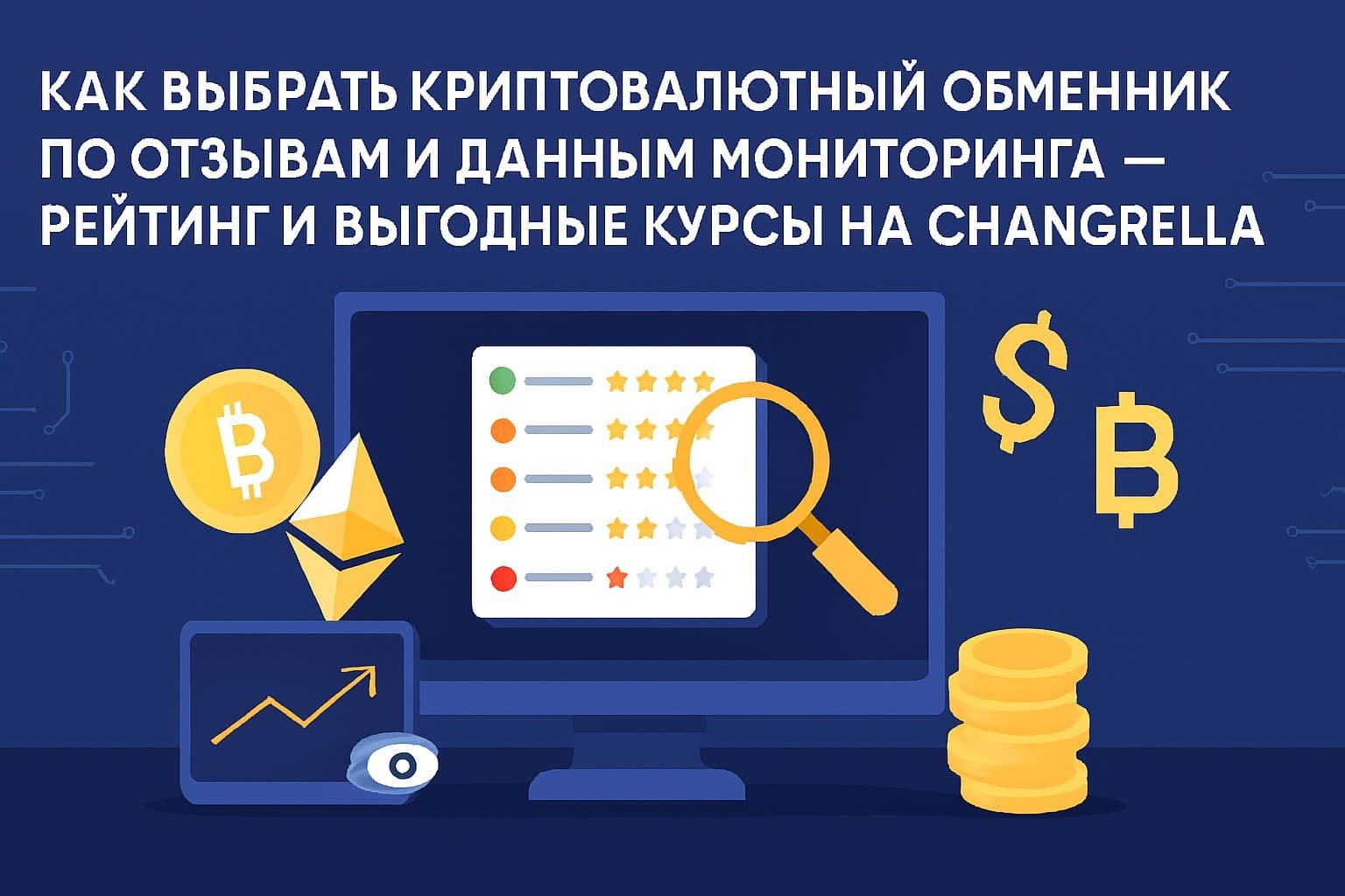 Как выбрать криптовалютный обменник по отзывам и данным мониторинга — рейтинг и выгодные курсы на Changerella